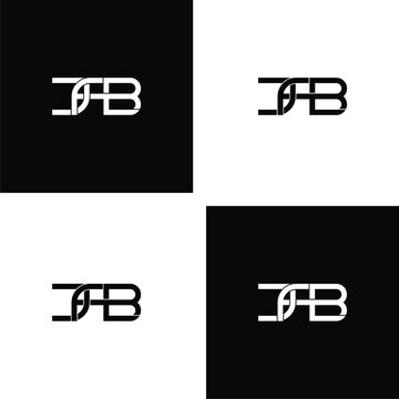 jfb initial letter monogram logo design set
