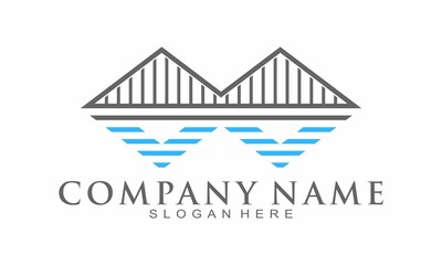 Fototapeta premium Bridge modern vector logo