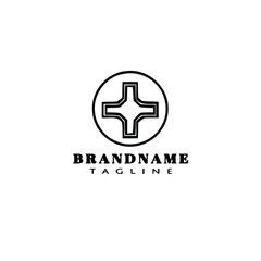 bolt logo icon cartoon design template black isolated vector