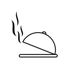 Food Tray Line Icon