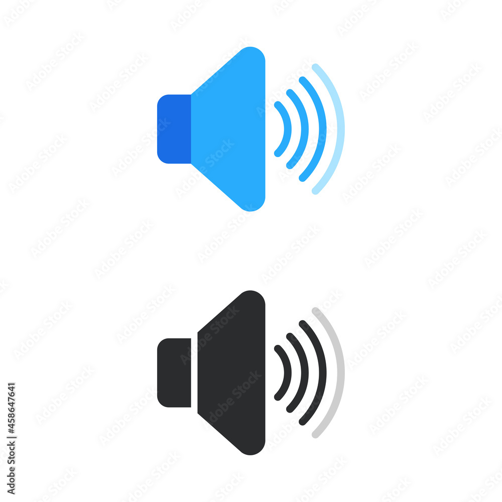 Canvas Prints simple volume icon with blue and black color isolated on white background