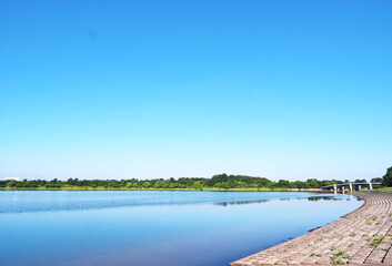 荒川河川敷から見た景色