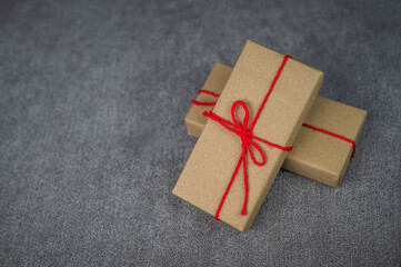 gift box, new year gift box, Christmas gift box ,copy space. Christmas, hew year, birthday concept.