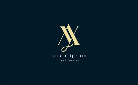 Letter AY luxury sophisticated logo design