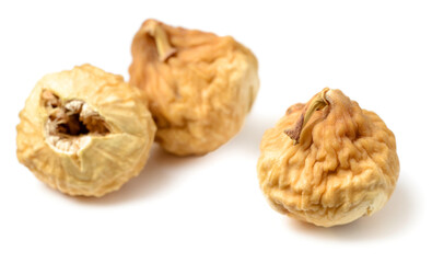 dried figs isolated on the white background