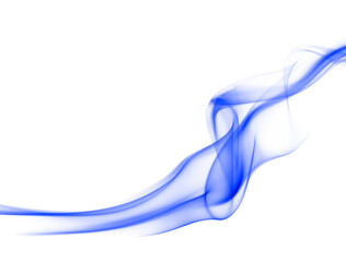 blue smoke. Wave line abstract motion Backdrop Isolated 