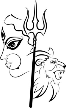 Mahishasuramardini Form of Goddess Durga  How to Draw Mahishasuramardini   Hindu Blog