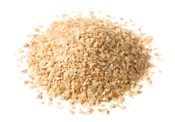 uncooked wheat germ isolated on the white background