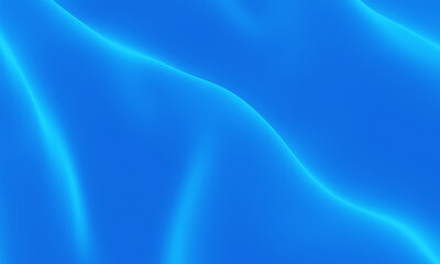 Fototapeta premium 3D abstract blue rippled cloth. Wavy background.