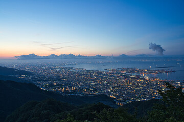 掬星台からの神戸の夜景