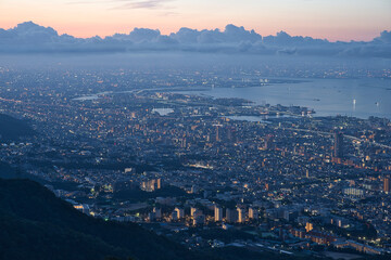 掬星台からの神戸の夜景