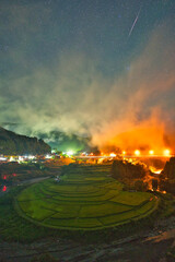 和歌山県有田川町　あらぎ島の夜景