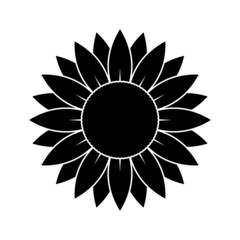 Vector Isolated Sunflower on White Background