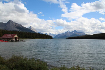 September On Maligne Lake,  Jasper National Park, Alberta