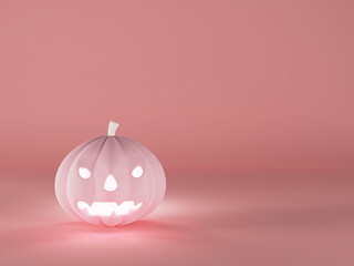 cute pastel pink ghost pumpkin
