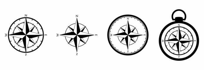 compass icon set, compass vedctor set , compass symbol