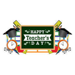 happy world teacher's day, a simple illustration vector design