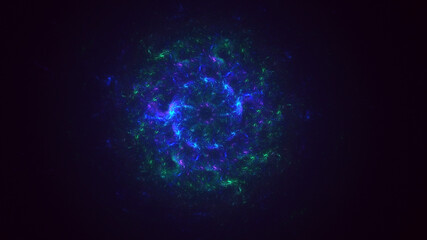 3D rendering abstract round light background