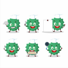 Obraz premium Cartoon character of haploviricotina with various chef emoticons