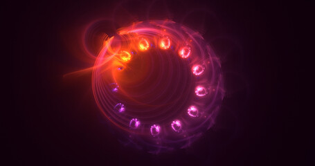 3D rendering abstract round light background