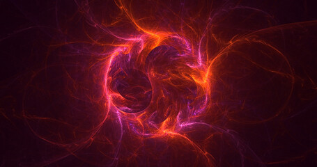 3D rendering abstract round light background