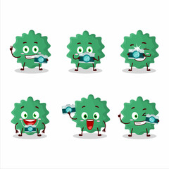 Photographer profession emoticon with haploviricotina cartoon character