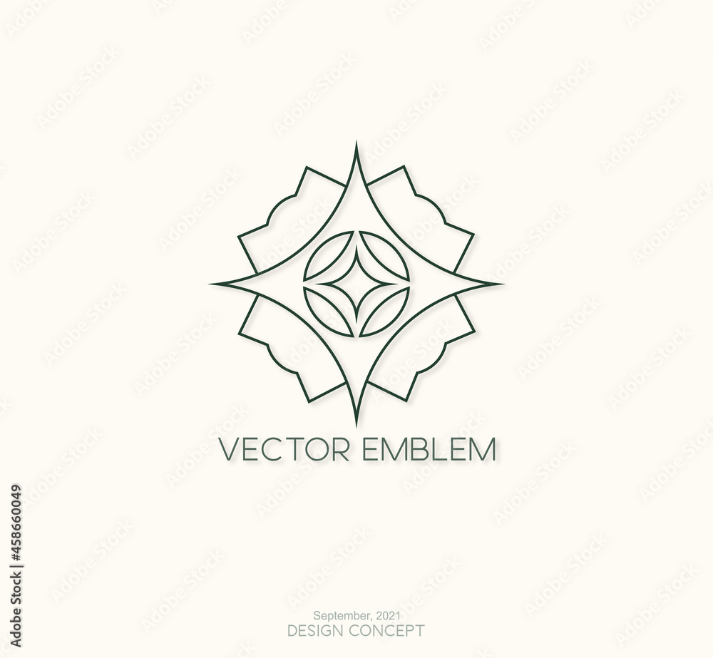 Poster abstract modern logo for business. abstract minimal design element for new identity, symbol and embl