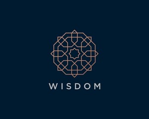 Abstract ornament logo icon vector design. Elegant premium ornament vector logotype symbol.