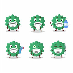 A picture of haploviricotina cartoon design style keep staying healthy during a pandemic