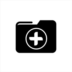 Obraz premium Medical hospital document folder logo icon