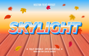 Obraz premium Text effect skylight gradient style autumn season background