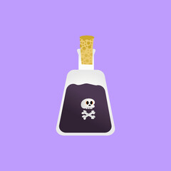 Bottle of poison vector clip art