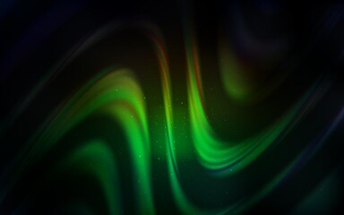 Dark Green, Red vector texture with milky way stars.