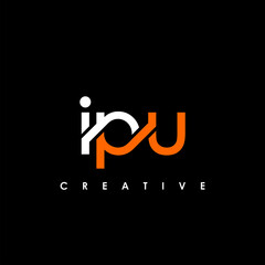 IPU Letter Initial Logo Design Template Vector Illustration