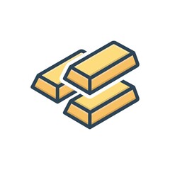 Color illustration icon for platinum