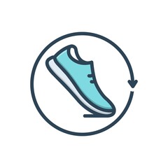 Color illustration icon for lasting wear