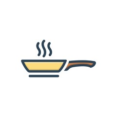 Color illustration icon for pan
