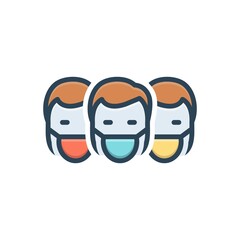 Color illustration icon for everybody