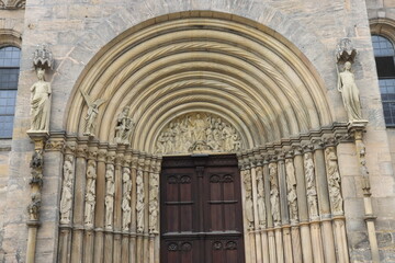 Bamberg Dom romanisches Portal Eingang Kunst Romanik Detail