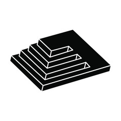 Impossible optical illusion shape. Optical art object. Geometric figure.