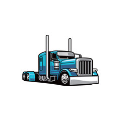 american truck - big rig isolated vector © winana