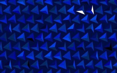 Obraz premium Dark BLUE vector background with polygonal style.