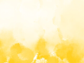 Yellow watercolor scribble texture. Abstract watercolor on white background. It is a hand drawn ( Yellow abstract watercolor background )