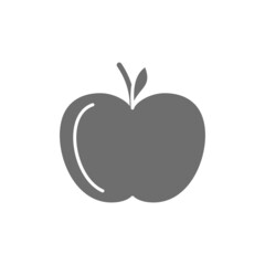 Fototapeta premium Apple grey icon. Isolated on white background