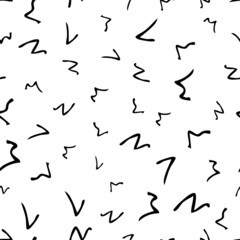 Seamless pattern with sketch squiggle