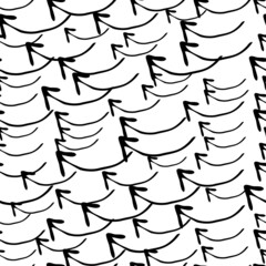 Fototapeta premium Seamless pattern with doodle arrows