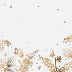 White background with winter decoration vector