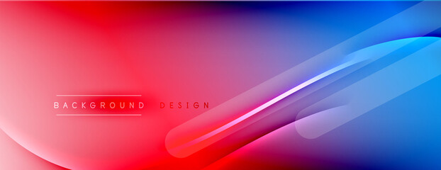 Abstract background - lines composition created with lights and shadows. Technology or business digital template. Trendy simple fluid color gradient abstract background with dynamic