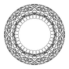 round frame with ornament