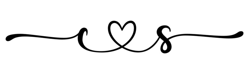 cs, sc, letters with heart Monogram, monogram wedding logo. Love icon, couples Initials, lower case, connecting HEART, home decor,